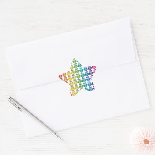 Cute Rainbow Owl Pattern Ster Sticker (Envelop)
