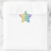 Cute Rainbow Owl Pattern Ster Sticker (Tas)