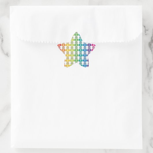 Cute Rainbow Owl Pattern Ster Sticker (Tas)