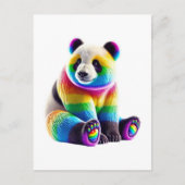 Cute Rainbow Panda Briefkaart (Voorkant)