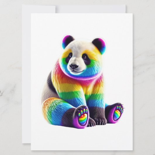 Cute Rainbow Panda Kaart (Voorkant)