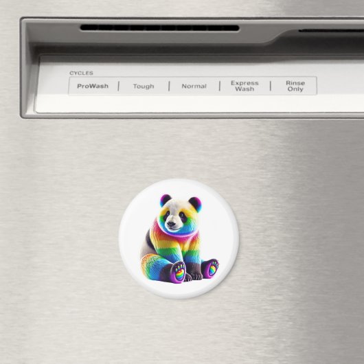Cute Rainbow Panda Magneet (Insitu (Vaatwasser))