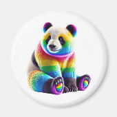 Cute Rainbow Panda Magneet (Voorkant)
