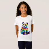 Cute Rainbow Panda T-shirt (Voorkant volledig)