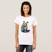 Cute Rainbow Panda T-shirt (Voorkant volledig)