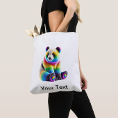 Cute Rainbow Panda Tote Bag (Dichtbij)