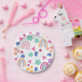 Cute Rainbow Papieren Bordje (Feest)