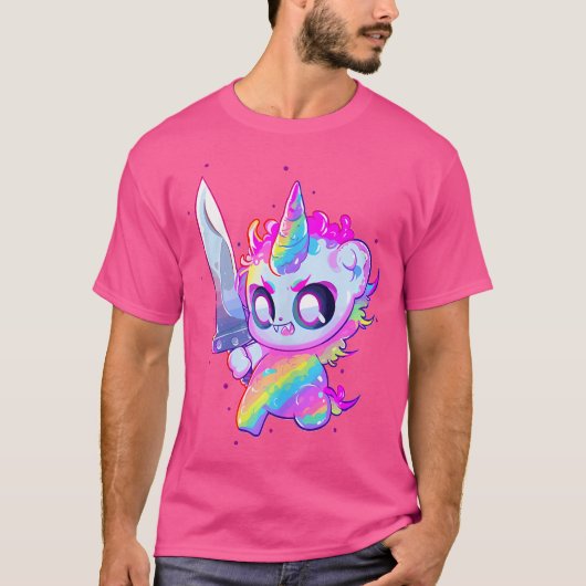 Cute Rainbow Party Unicorn Edm Dj T-shirt (Voorkant)