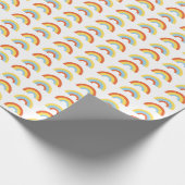 Cute Rainbow-patroon Cadeaupapier (Hoek)