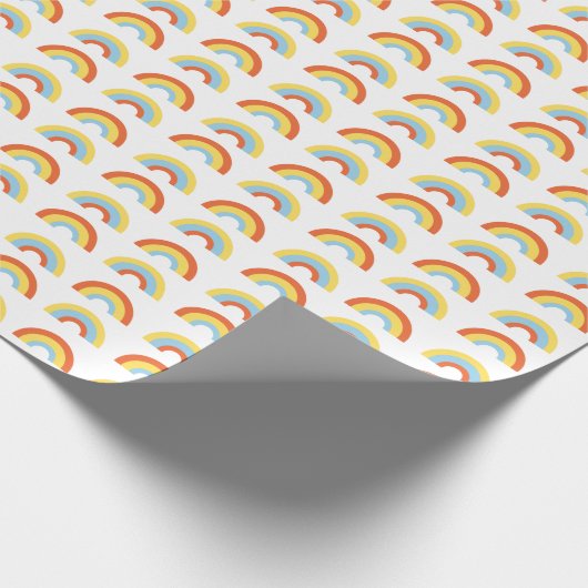 Cute Rainbow-patroon Cadeaupapier (Hoek)