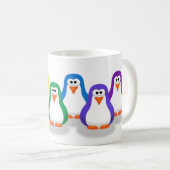 Cute Rainbow Penguins Mok (Voorkant rechts)