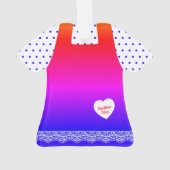 Cute Rainbow Pinafore Polka Dots Ornament (achterkant)