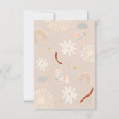 Cute Rainbow Pink Birthday Hartelijk dank Bedankkaart (Achterkant)