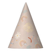 Cute Rainbow Pink Birthday Party Pet Feesthoedjes (Links)