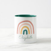 Cute Rainbow Pink Hand schrijft Mok (Midden)