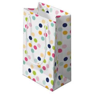 Cute Rainbow Polka Dots Birthday Confetti Pattern Klein Cadeauzakje