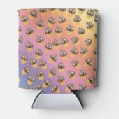 Cute Rainbow Poop Emoji Ice Cream Cone Pattern Blikjeskoeler (Voorkant)