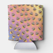 Cute Rainbow Poop Emoji Ice Cream Cone Pattern Blikjeskoeler (Achterkant)