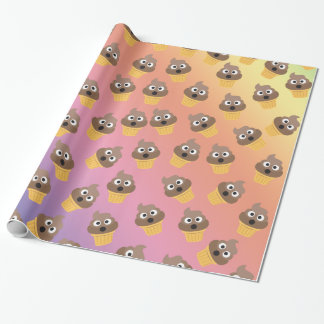 Cute Rainbow Poop Emoji Ice Cream Cone Pattern Cadeaupapier