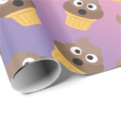 Cute Rainbow Poop Emoji Ice Cream Cone Pattern Cadeaupapier (Rol Hoek)