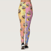 Cute Rainbow Poop Emoji Ice Cream Cone Pattern Leggings (Achterkant)