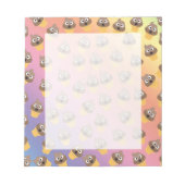 Cute Rainbow Poop Emoji Ice Cream Cone Pattern Notitieblok (Voorkant)