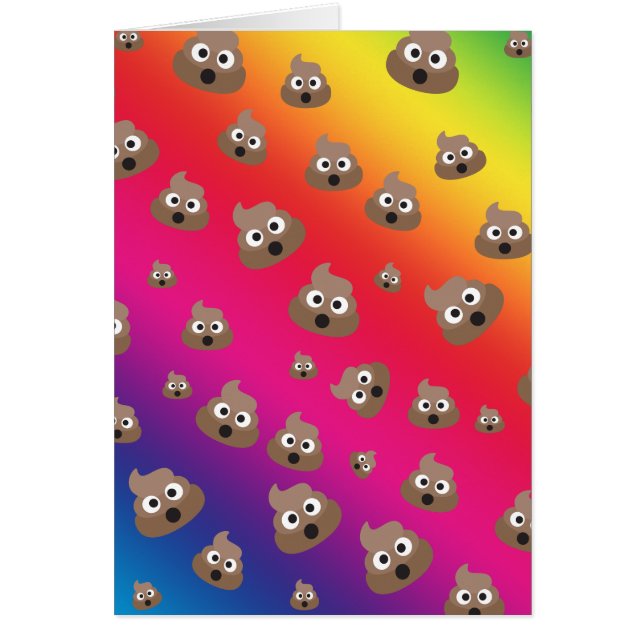 Cute Rainbow Poop Emoji Pattern (Voorkant)