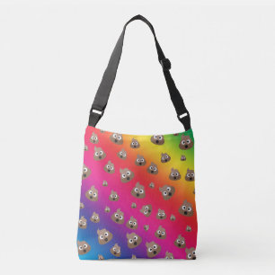 Cute Rainbow Poop Emoji Pattern Crossbody Tas