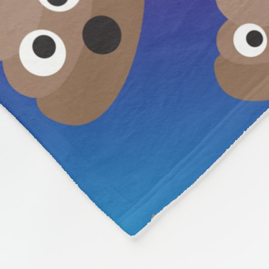 Cute Rainbow Poop Emoji Pattern Fleece Deken (Hoek)