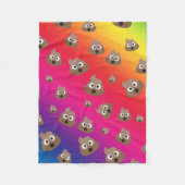 Cute Rainbow Poop Emoji Pattern Fleece Deken (Voorkant)