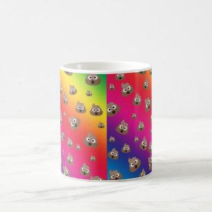 Cute Rainbow Poop Emoji Pattern Koffiemok