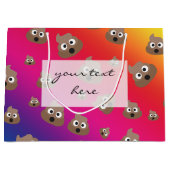 Cute Rainbow Poop Emoji Pattern Large Cadeautasje (Voorkant)