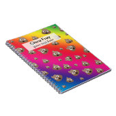 Cute Rainbow Poop Emoji Pattern Notitieboek (Rechterzijde)