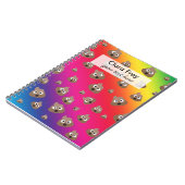 Cute Rainbow Poop Emoji Pattern Notitieboek (Linkerzijde)