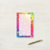 Cute Rainbow Poop Emoji Pattern Post-it® Notes (Op bureau)