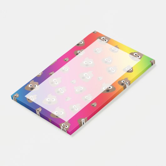 Cute Rainbow Poop Emoji Pattern Post-it® Notes (Schuin)