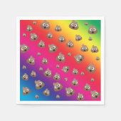 Cute Rainbow Poop Emoji Pattern Servetten (Voorkant)