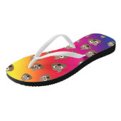 Cute Rainbow Poop Emoji Pattern Teenslippers (Schuin)