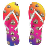 Cute Rainbow Poop Emoji Pattern Teenslippers (Voetbed)