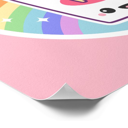 Cute Rainbow Popcorn Poster (Hoek)