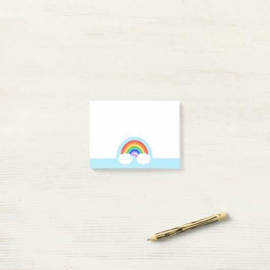 Cute Rainbow Post-it® Notes (Op bureau)