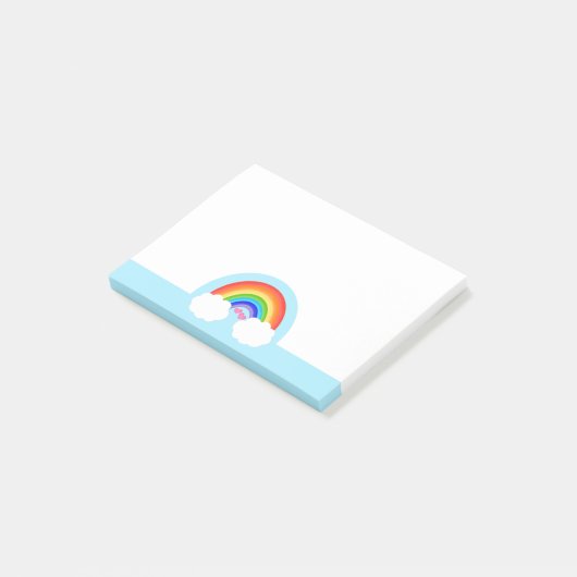 Cute Rainbow Post-it® Notes (Schuin)