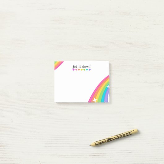 Cute Rainbow Post-it® Notes (Op bureau)