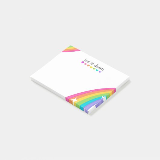 Cute Rainbow Post-it® Notes (Schuin)