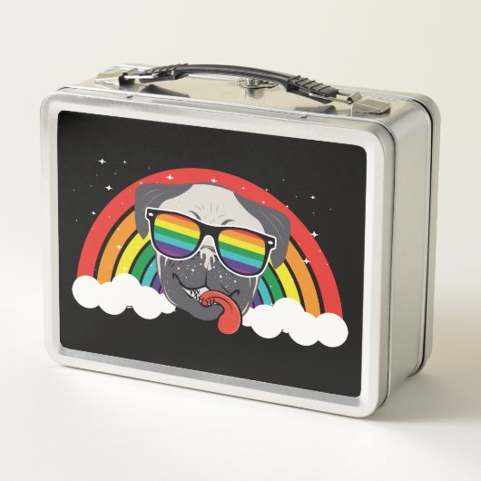 Cute Rainbow Pug (Achterkant)