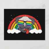 Cute Rainbow Pug Briefkaart (Voorkant)