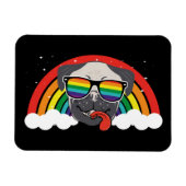 Cute Rainbow Pug Magneet (Horizontaal)