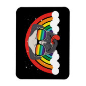 Cute Rainbow Pug Magneet (Verticaal)