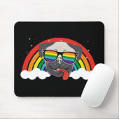 Cute Rainbow Pug Muismat (Met muis)