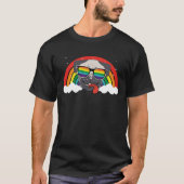 Cute Rainbow Pug T-shirt (Voorkant)